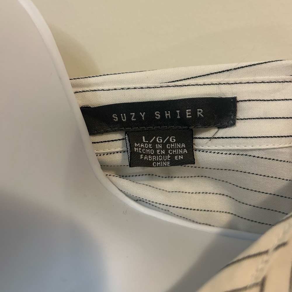 Classic White Striped Women Shirt - Picture 5 of 6